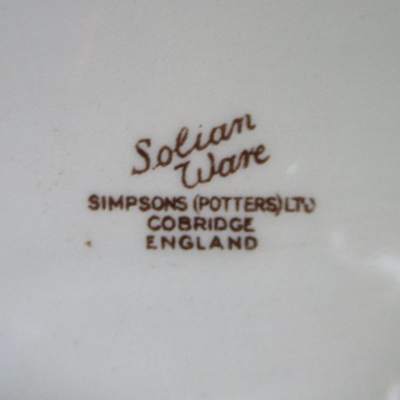 Oval Serving Dish by Solian Ware Simpsons (Potters) LTD, Cobridge England 1940s - Picture 9 of 9